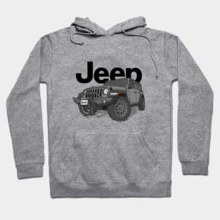 Grey Jeep Wrangler Rubicon Hoodie